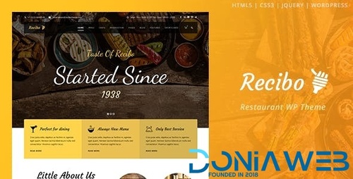 More information about "Recibo - Restaurant / Food / Cook WordPress Theme"