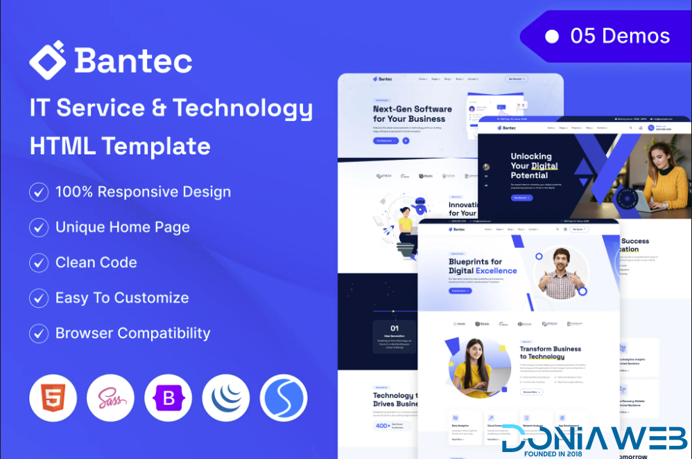 Technology and Software Company HTML Template