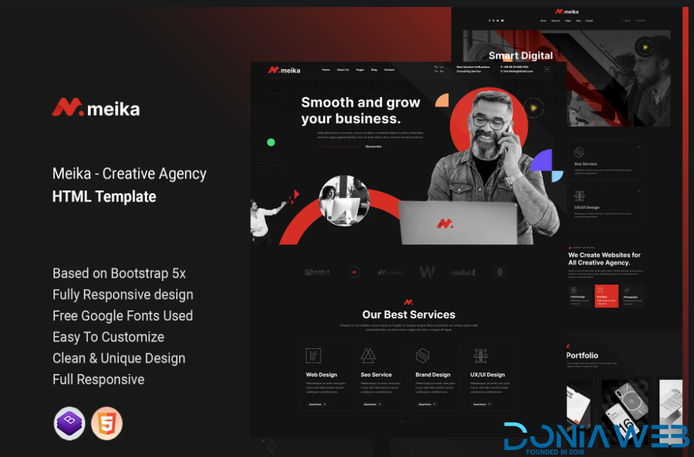 Meika – Creative Agency HTML Template