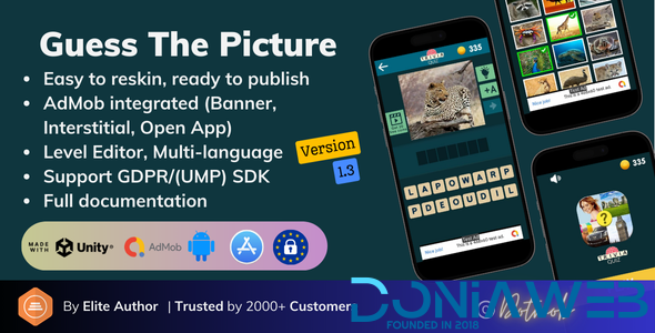 Guess The Picture (Unity Game + Android + iOS + AdMob)