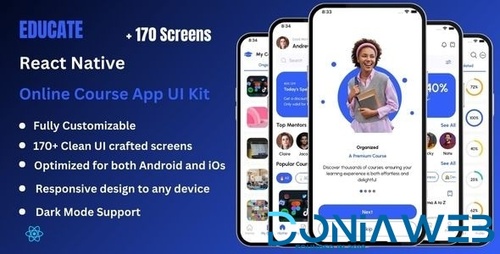 More information about "Educate Pro - Online Course & E-Learning React Native Expo Ui Kit"
