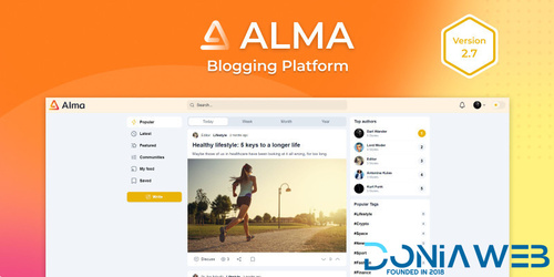 More information about "Alma - Blogging Platform"