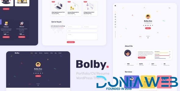 Bolby - Portfolio/CV/Resume WordPress Theme