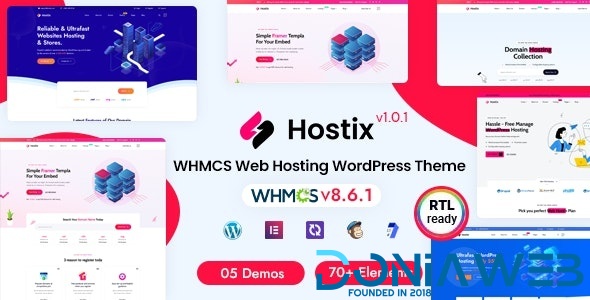 Hostix - Hosting WHMCS WordPress Theme