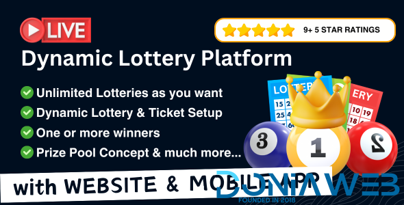 Dynamic Lottery & Competition Platform - Online Lotteries, Lucky Draws, Raffles, and Contests