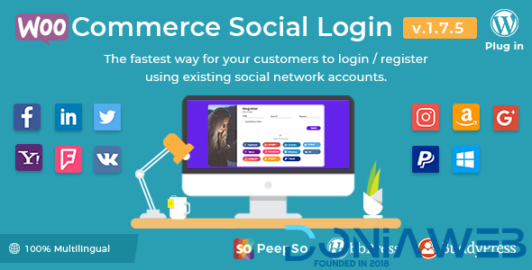 Social Login - WordPress / WooCommerce Plugin By wpweb