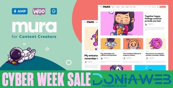 Mura - WordPress Theme for Content Creators