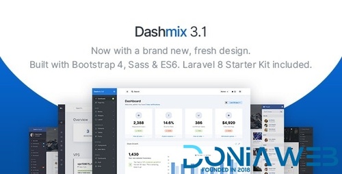 More information about "Dashmix - Bootstrap 5 Admin Dashboard Template & Laravel 11 Starter Kit"