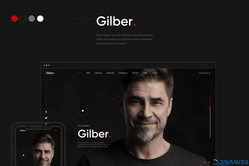 More information about "Gilber - Personal CV/Resume WordPress Theme"