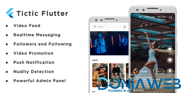 Tictic Flutter - IOS And Android media app for creating and sharing short videos