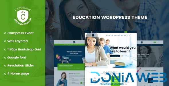 Campress - Responsive Education, Courses and Events WordPress Theme