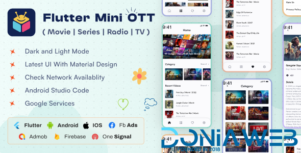 Flutter Mini OTT | Live Tv, Movie, Videos, Radios