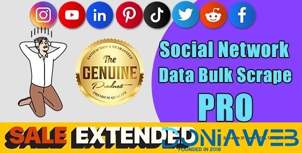 Social Network Data Bulk Scrape & Extractor Pro