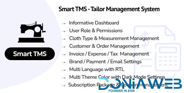 Smart TMS SaaS - Tailor Management System