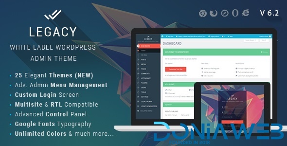 Legacy - White label WordPress Admin Theme