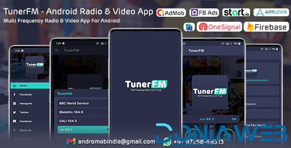 TunerFM - Android Radio & Live TV App (Multi Frequency)