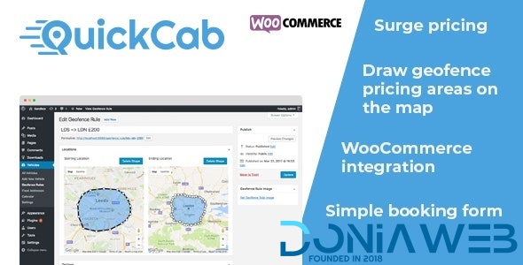 QuickCab - WooCommerce Taxi Booking Plugin