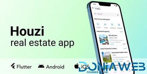 More information about "Houzi real estate app | Flutter Android iOS | Houzez"