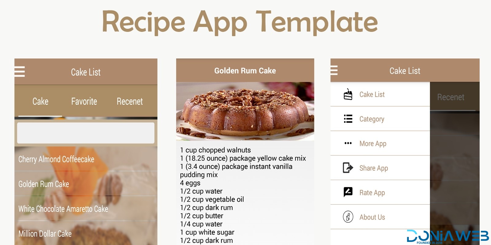 Recipe App Android Template