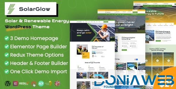 Solarglow - Solar & Renewable Energy WordPress Theme