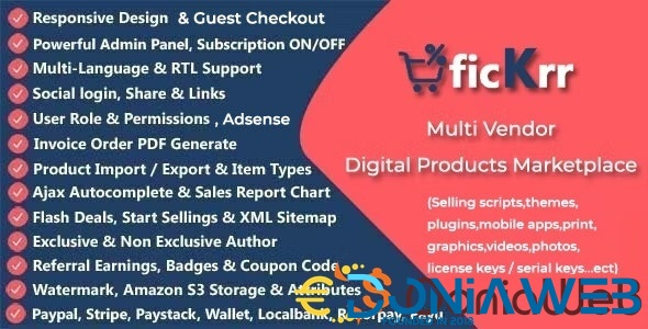 ficKrr - Multivendor Digital Marketplace With Subscription