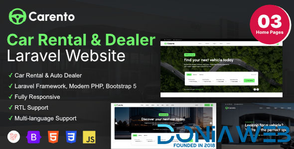 Carento - Car Rental Booking Laravel System