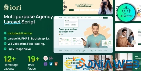 Iori - Business Website for Company, Agency, Startup with AI writer tool & shopping cart