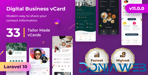 vCard SaaS - Business Card Builder SaaS - Laravel VCard Saas - NFC Card