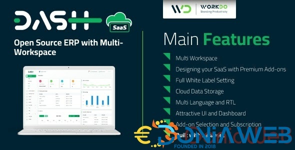 WorkDo Dash SaaS - Open Source ERP with Multi-Workspace