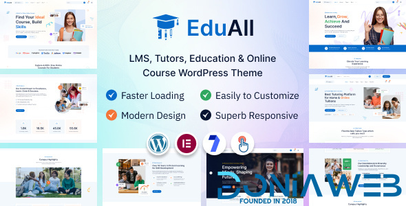 EduAll - Education LMS Tutors & Online Course WordPress Theme Multipurpose
