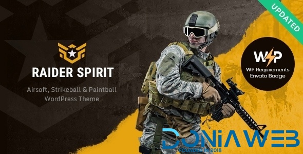 Raider Spirit | Airsoft Club & Paintball WordPress Theme
