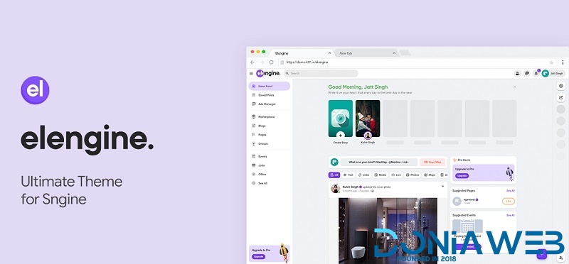 Elengine Theme for Sngine