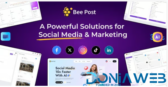 BeePost - AI Social Media Management & Content Creation SaaS with Subscription System