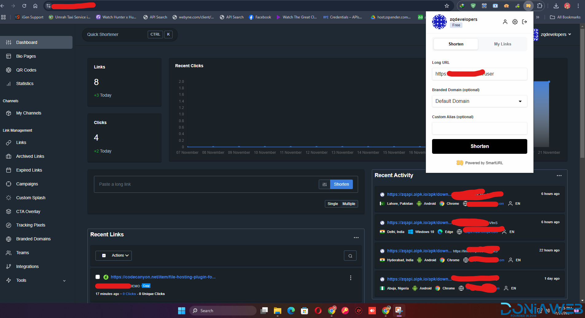 Chrome Extension for Premium URL Shortener - Link Shortener, Bio Pages & QR Codes