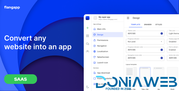 Flangapp - SAAS Online app builder from website [Unlimited license]