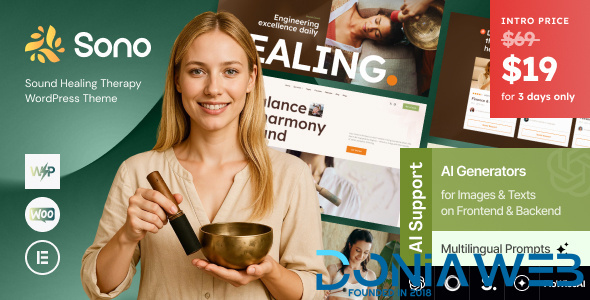 Sono - Sound Healing Therapy WordPress Theme