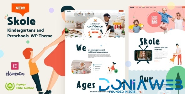 Skole - School Kindergarten WordPress Elementor