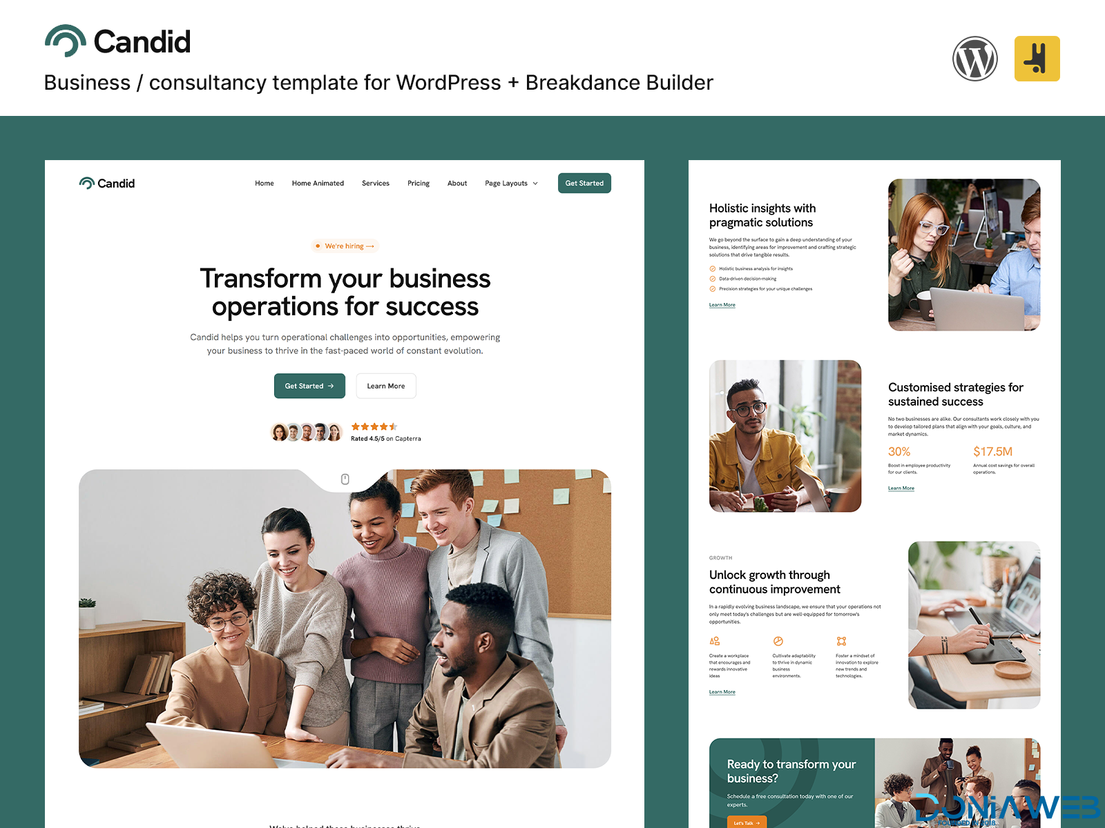 Candid - Business / Consultancy Website Template (Breakdance Builder)