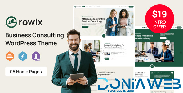 Growix - Business Consulting WordPress Theme
