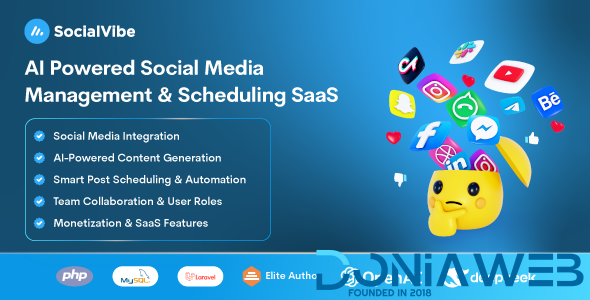 SocialVibe - AI-Powered Social Media Management & Scheduling SaaS
