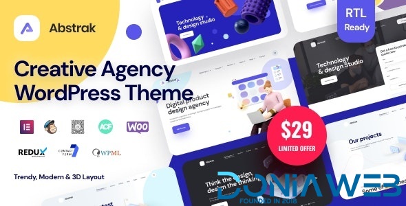 Abstrak - Creative Agency WordPress Theme