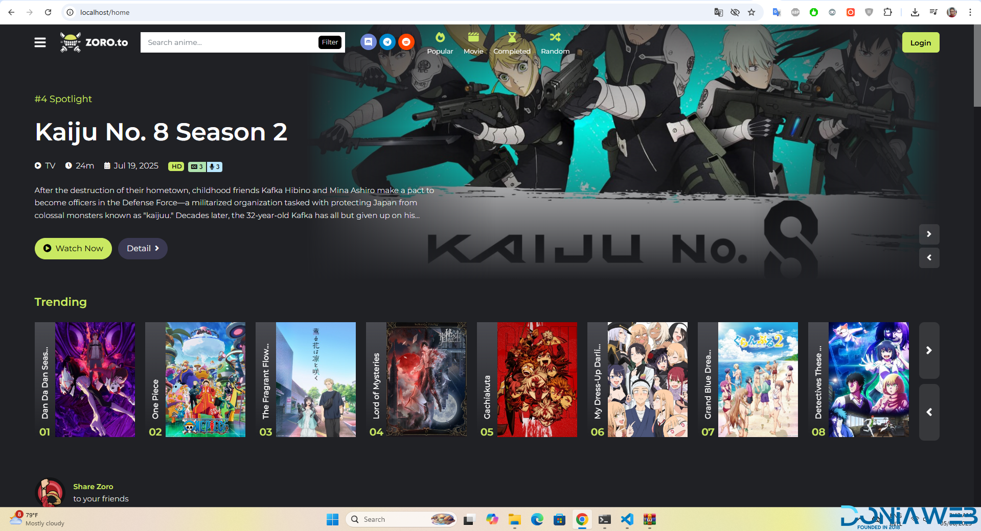 Zoro - Automated Anime Streaming Platform