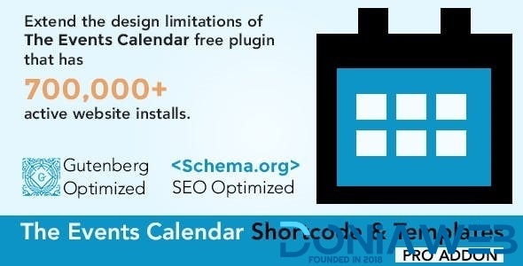 The Events Calendar Shortcode and Templates Pro - WordPress Plugin