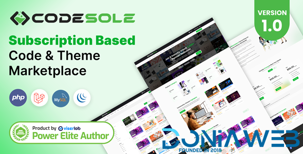 CodeSole - Subscription Based Code And Theme Marketplace