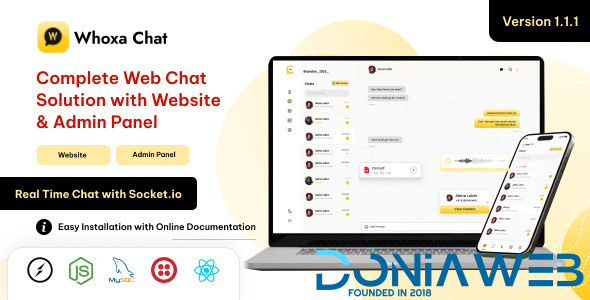 Whoxa Chat - Chat Script | Web Whatsapp Clone | Nodejs chat Software | Chat Website | Group Chat