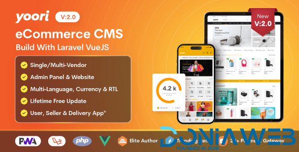 YOORI eCommerce | Single & Multi-Vendor PWA Marketplace CMS