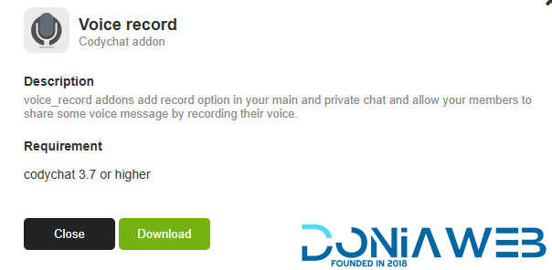 Codychat Addon: Voice Record
