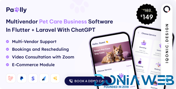 Pawlly - All-in-one Pet Care Solution in Flutter + Laravel with ChatGPT