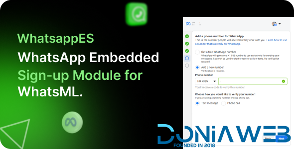 WhatsappES - WhatsApp Embedded Sign-up & Sign-in Module For WhatsML