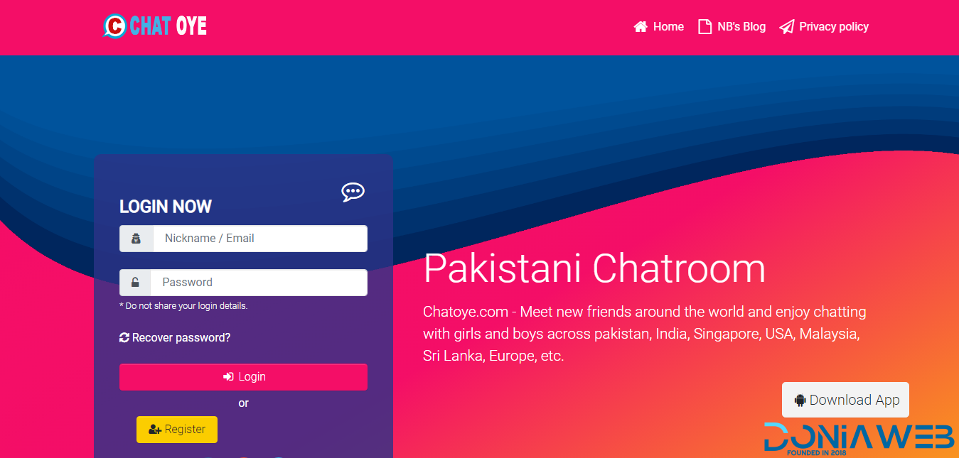Codychat Bloom login page